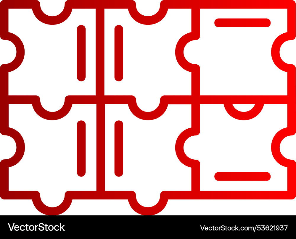 Puzzle line gradient icon Vector Image