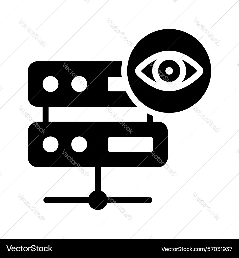 Server monitoring vector image