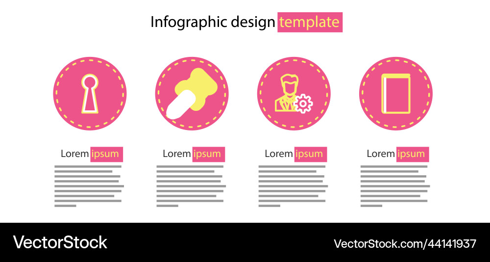 Set line profile settings book push pin Set line profile settings book push pin vector image