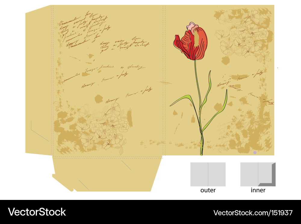 Template for decorative folder Vector Image