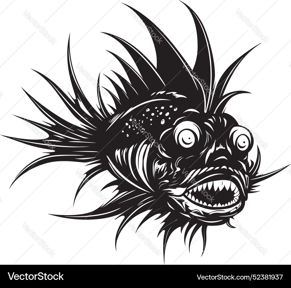 Twisted tempest angular creature logo art sinuous Vector Image