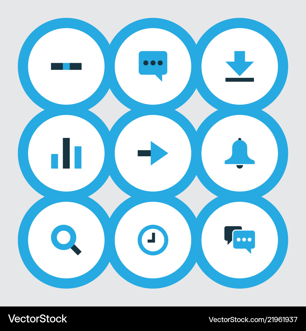 User icons colored set with comment forward User icons colored set with comment forward vector image