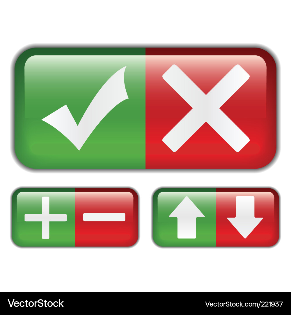 Voting Buttons Vector Image