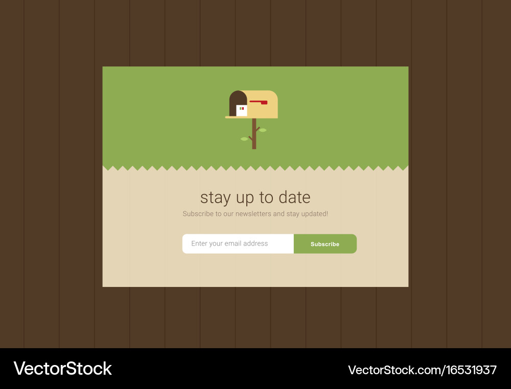 Web subscribe ui interface design Vector Image
