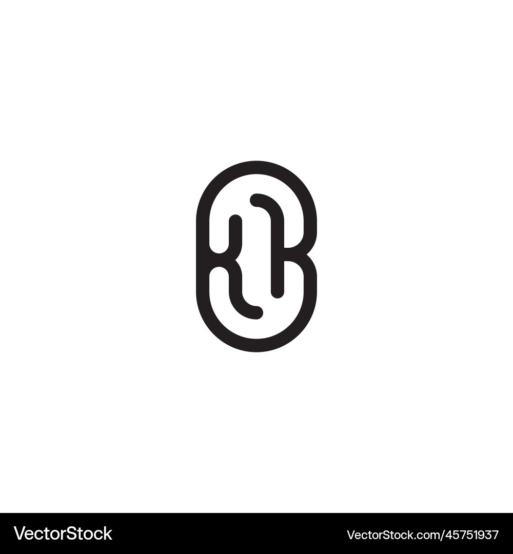 Xk line simple round initial concept with high Xk line simple round initial concept with high Vector Image