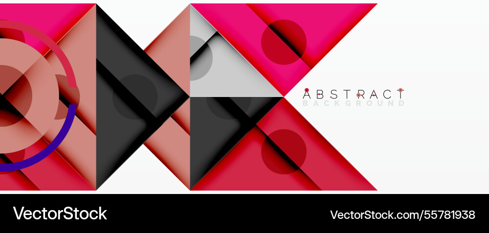 Abstract geometric composition with intersecting Vector Image