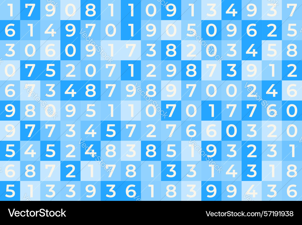 All math numbers 0-9 digits colorful seamless vector image