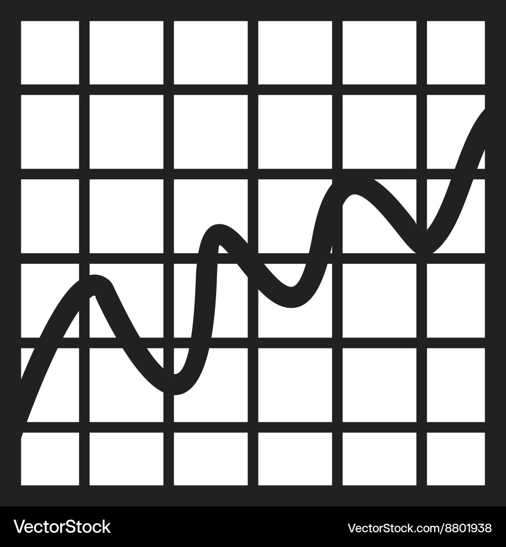 Bell curve on graph vector image