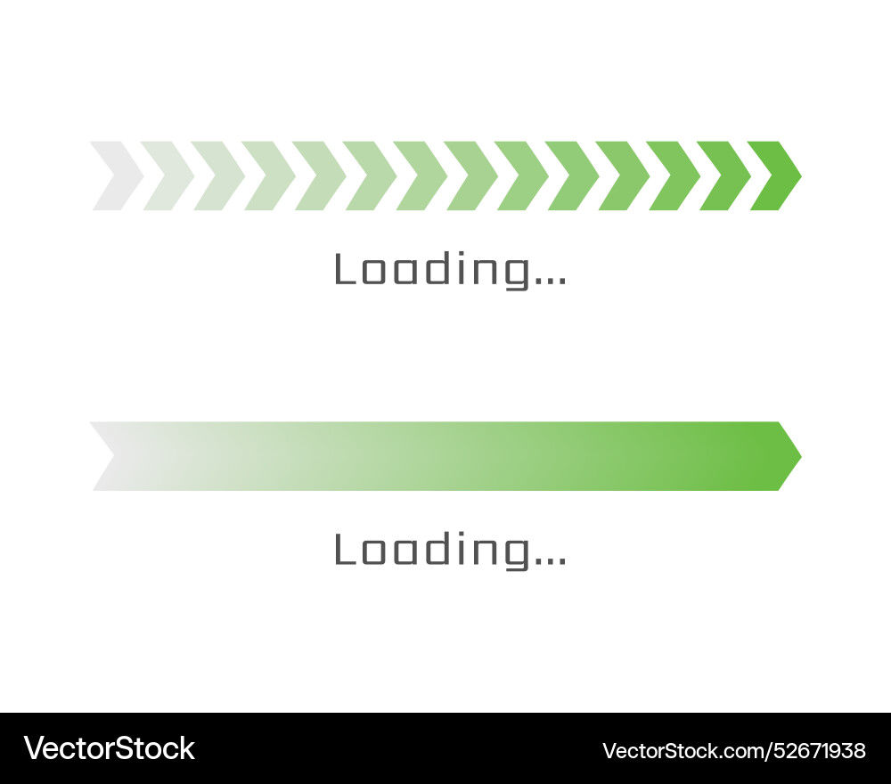 Collection loading bar status icon set of loaded Vector Image