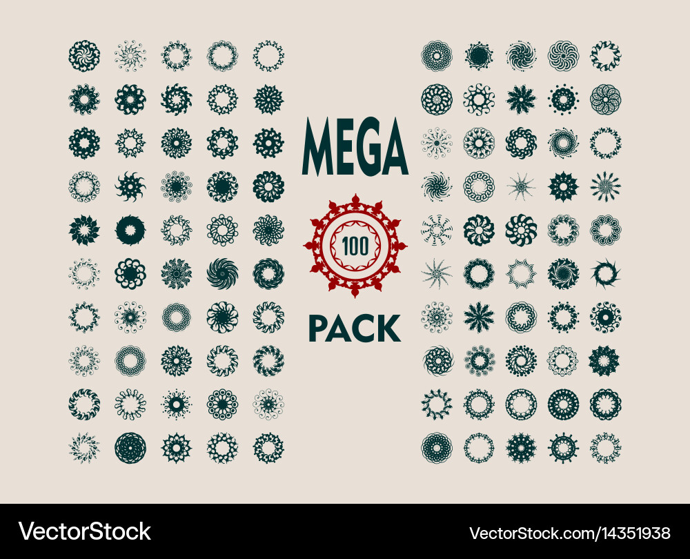 Decorative design elements patterns set Vector Image