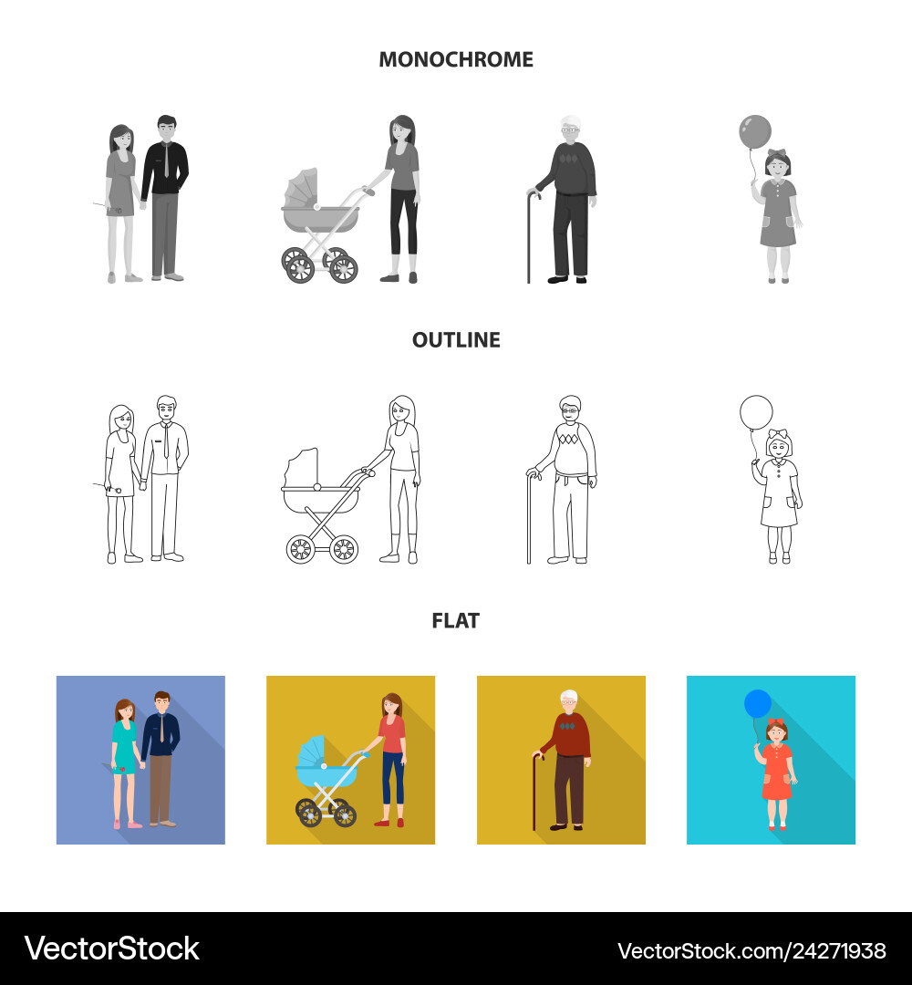 Design of character and avatar symbol set Vector Image