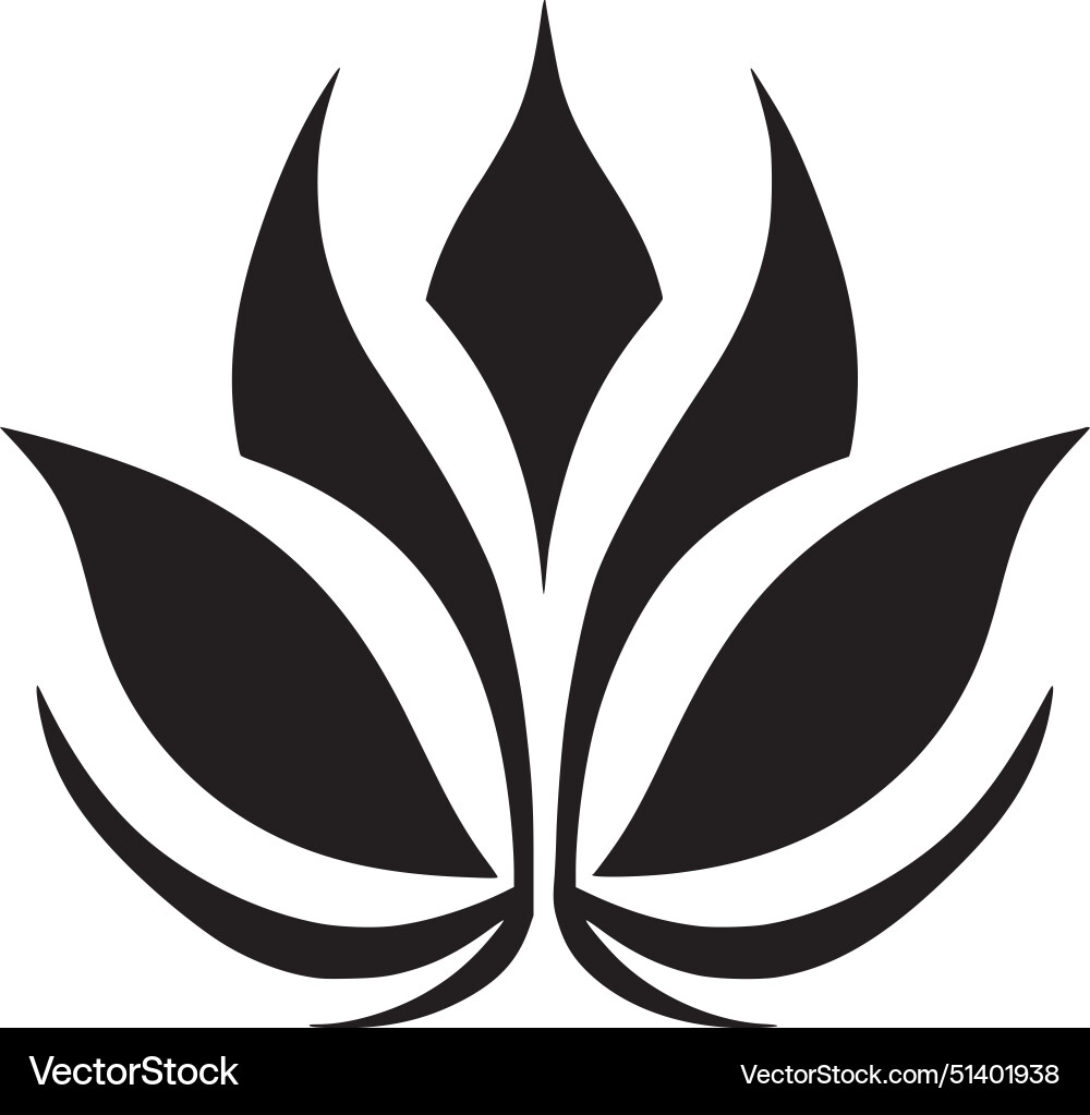 Flower - black and white Royalty Free Vector Image