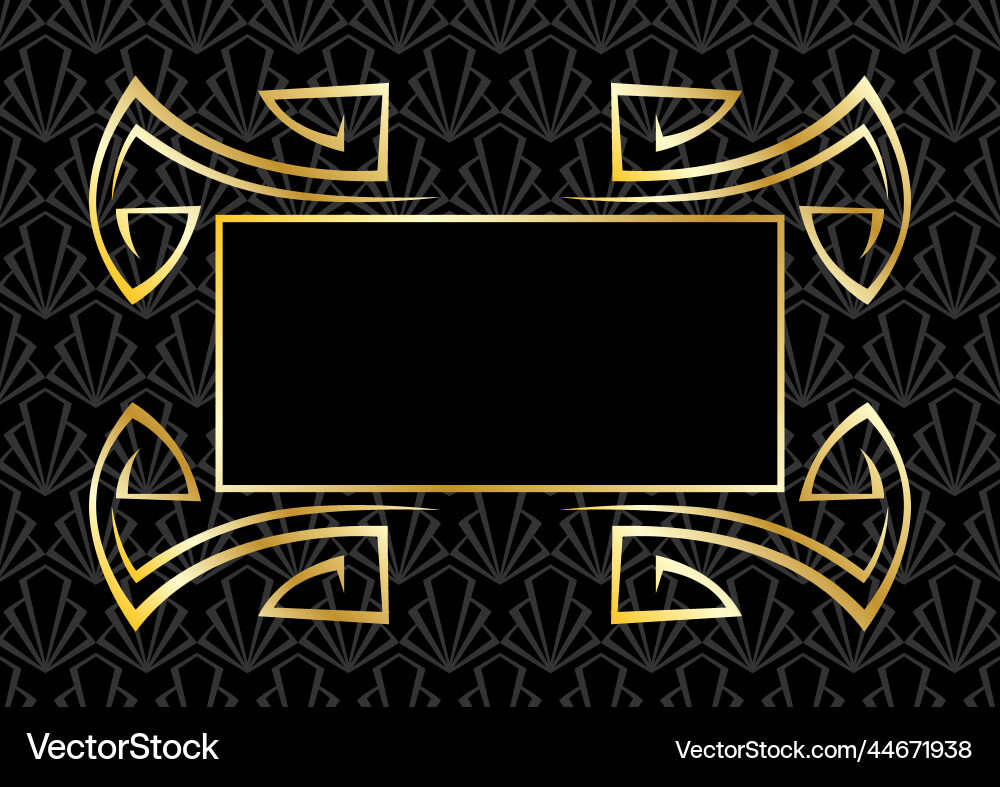 Frame with art deco ornament abstract element Frame with art deco ornament abstract element vector image