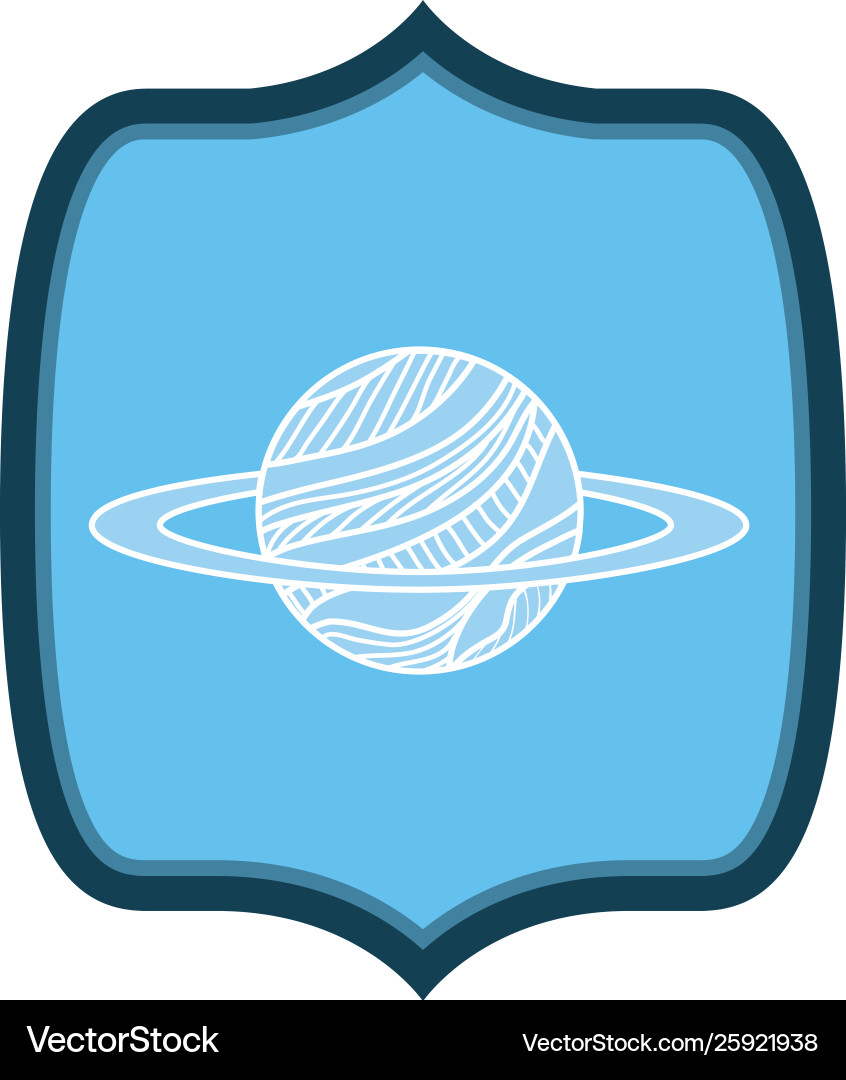 Frame with planet solar system Frame with planet solar system Vector Image