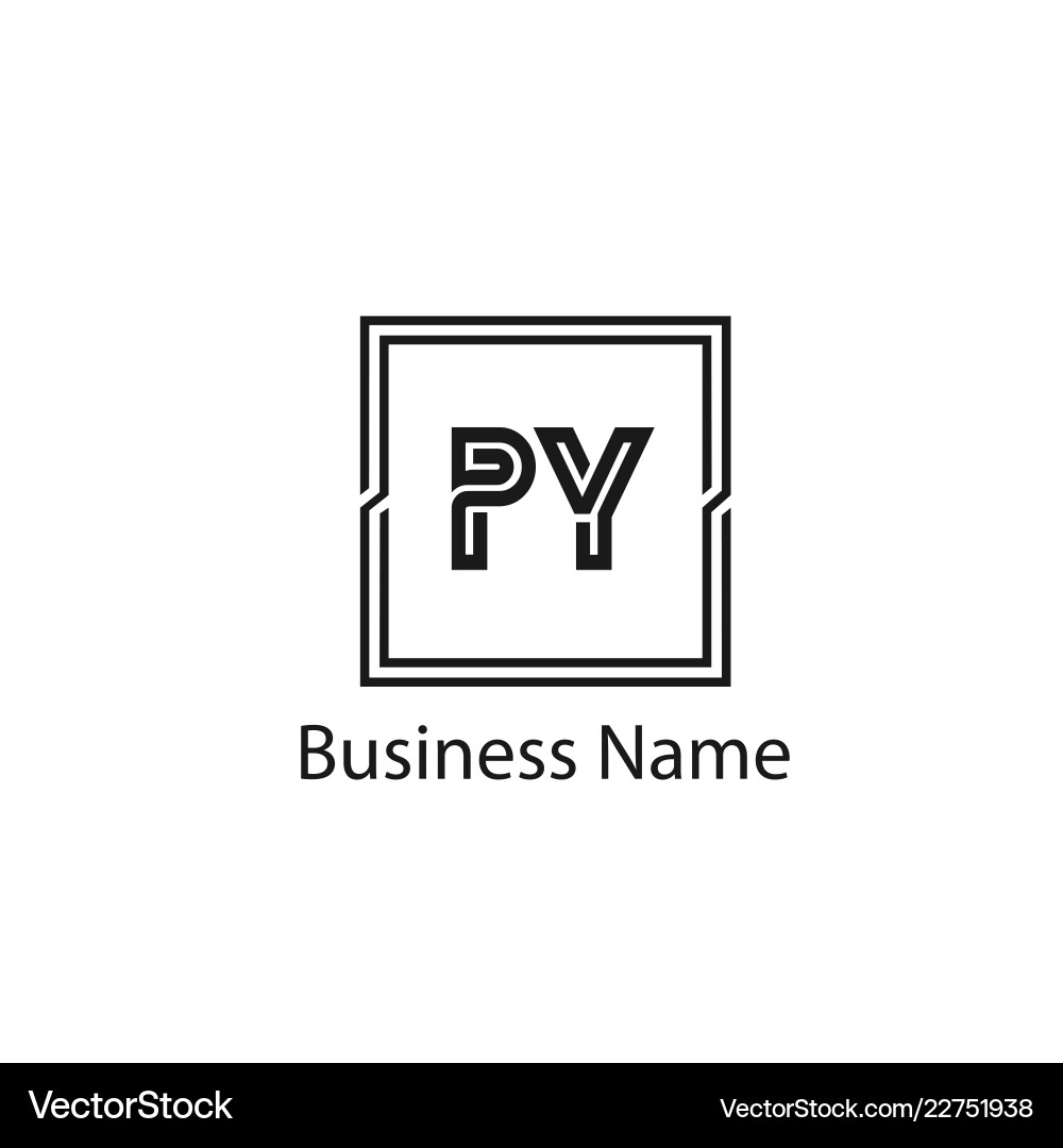 Initial letter py logo template design Initial letter py logo template design vector image