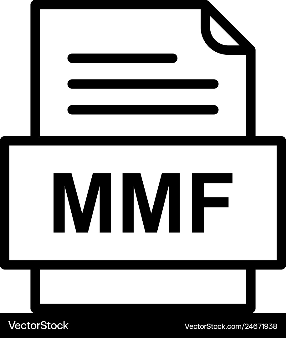 Mmf file document icon vector image