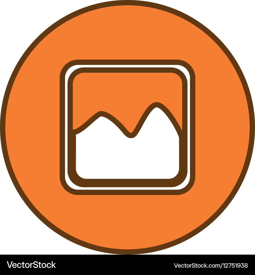 Photograph or image gallery button thumbnail icon vector image