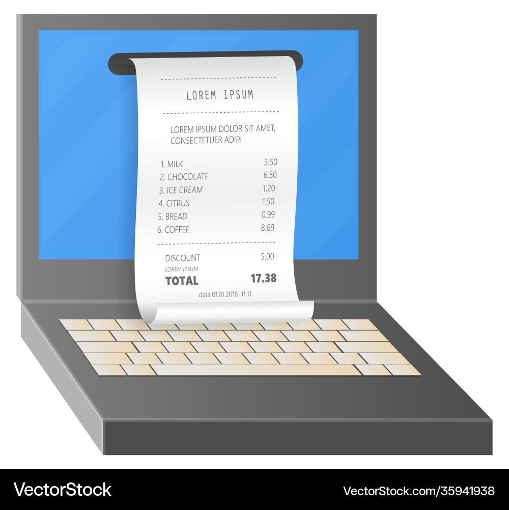 Rechnungen online Zahlung Flat ismetric concept Rechnungen online Zahlung Flat ismetric concept vektorbild