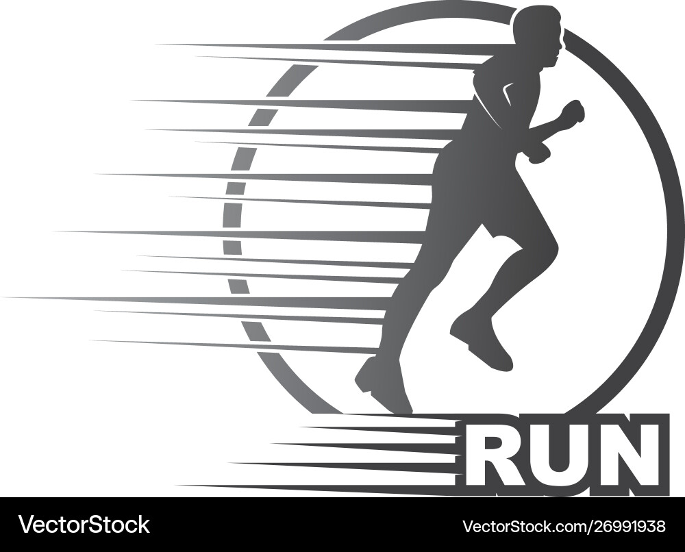 Running man icon design vector image