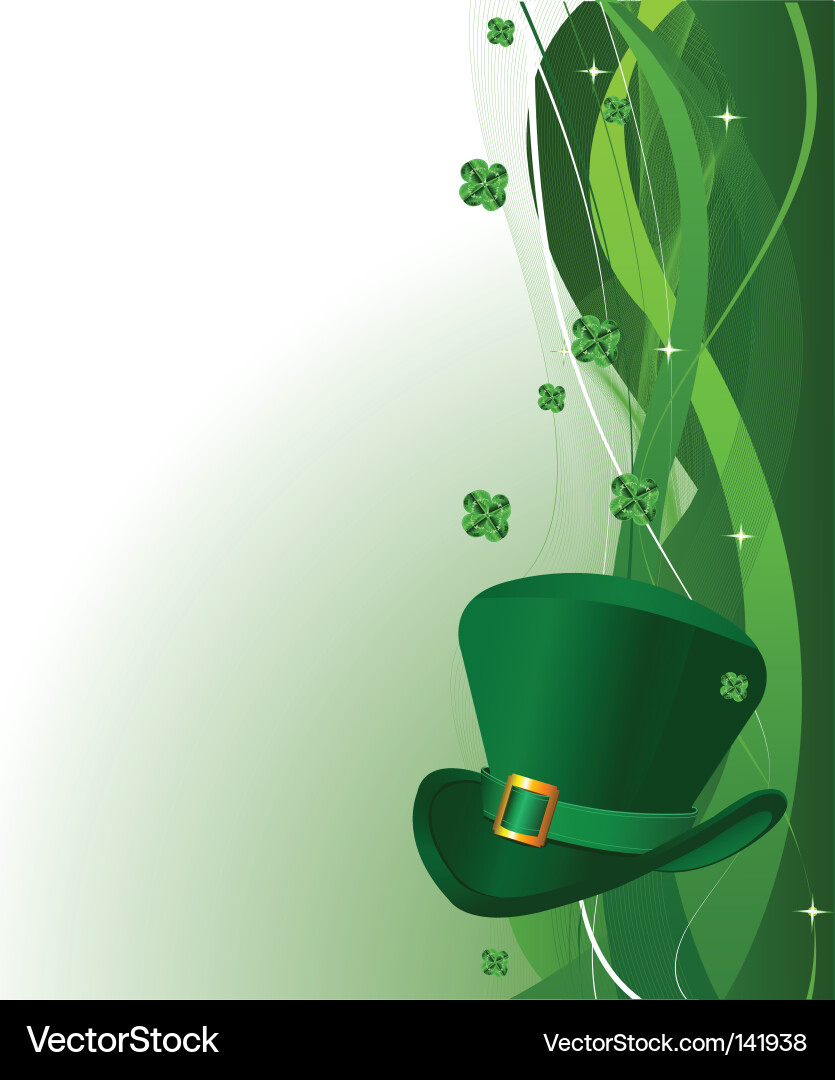 Spring Clover Spiral Background Vector Image