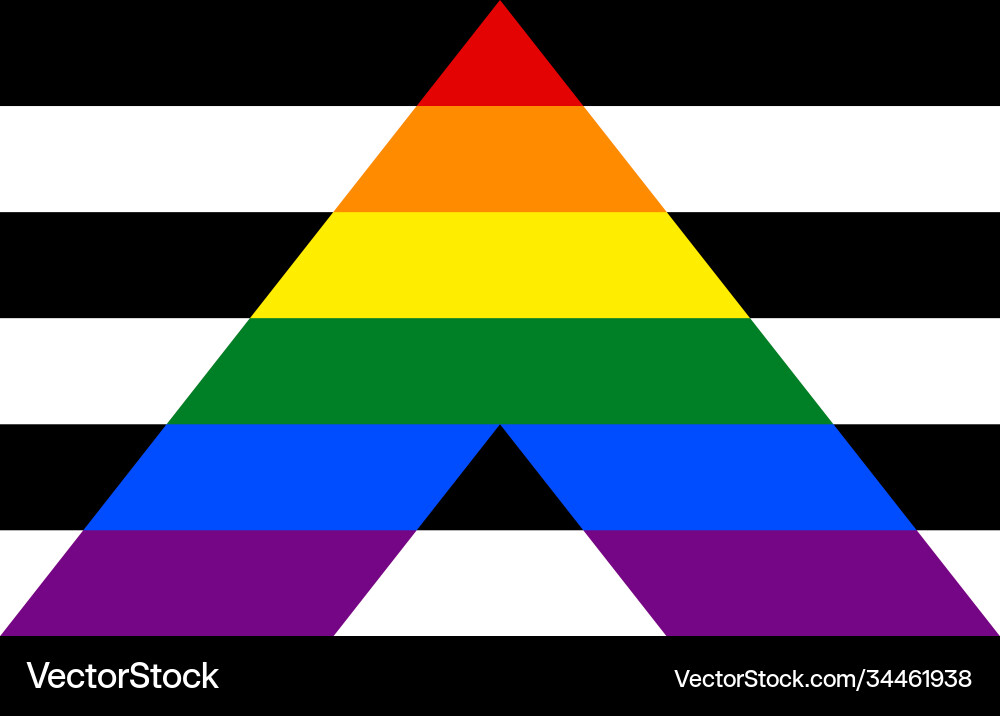 Stright ally pride community flag lgbt symbol Stright ally pride community flag lgbt symbol vector image