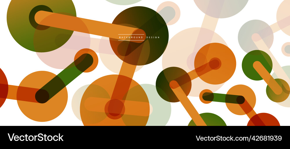 Abstract background round dots connected by lines Vector Image