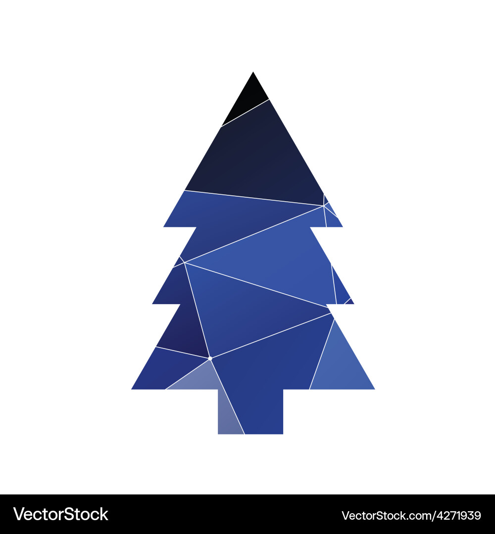 Abstract Triangle Tree Icon vector image