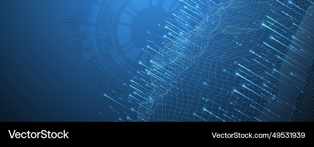 Big data abstract digital futuristic wireframe Big data abstract digital futuristic wireframe vector image