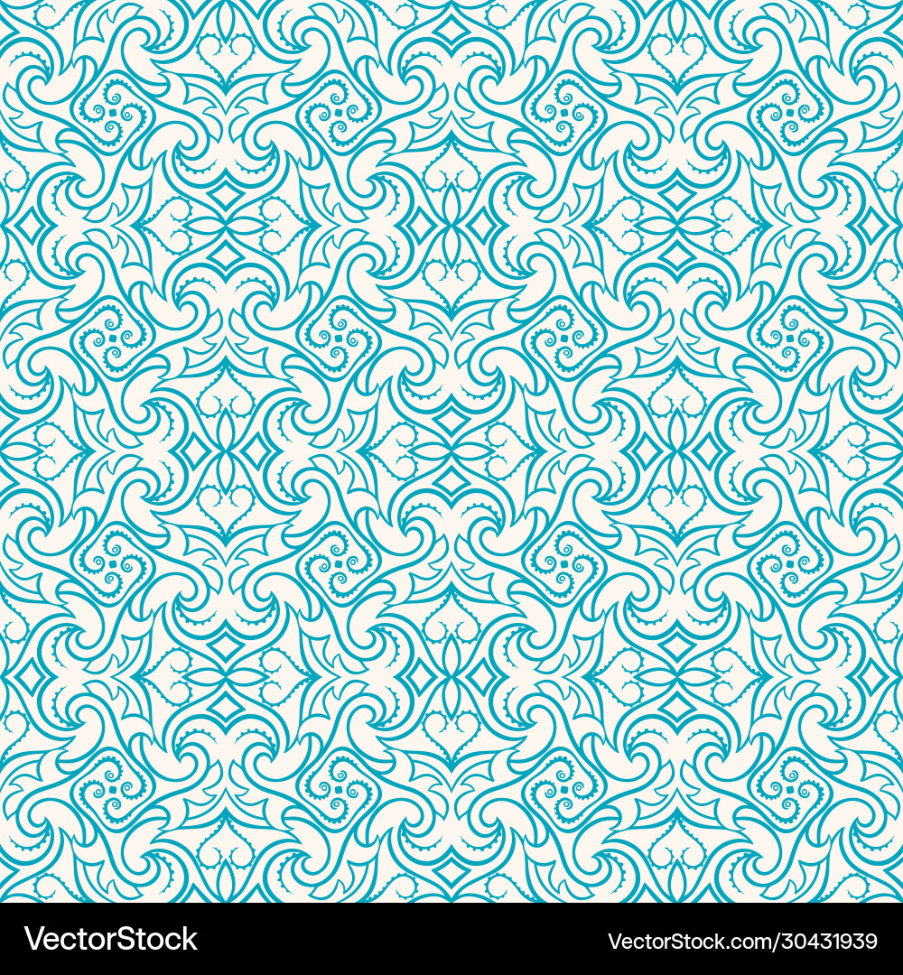 Floral Scroll Pattern vector image
