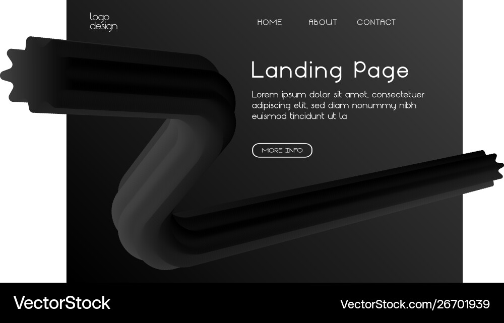 Gradient web landing page design Gradient web landing page design Vector Image