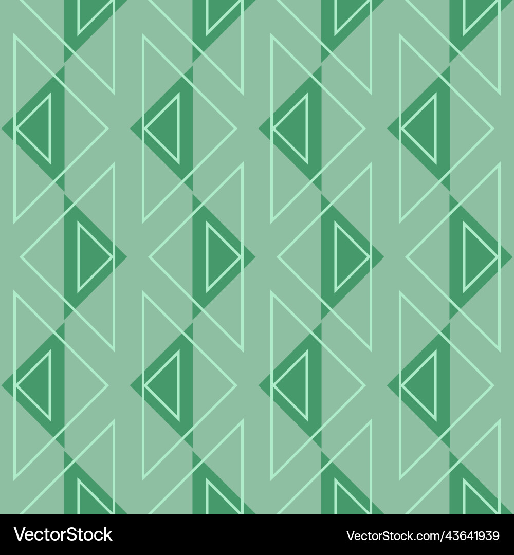 Green triangular background seamless pattern Green triangular background seamless pattern vector image