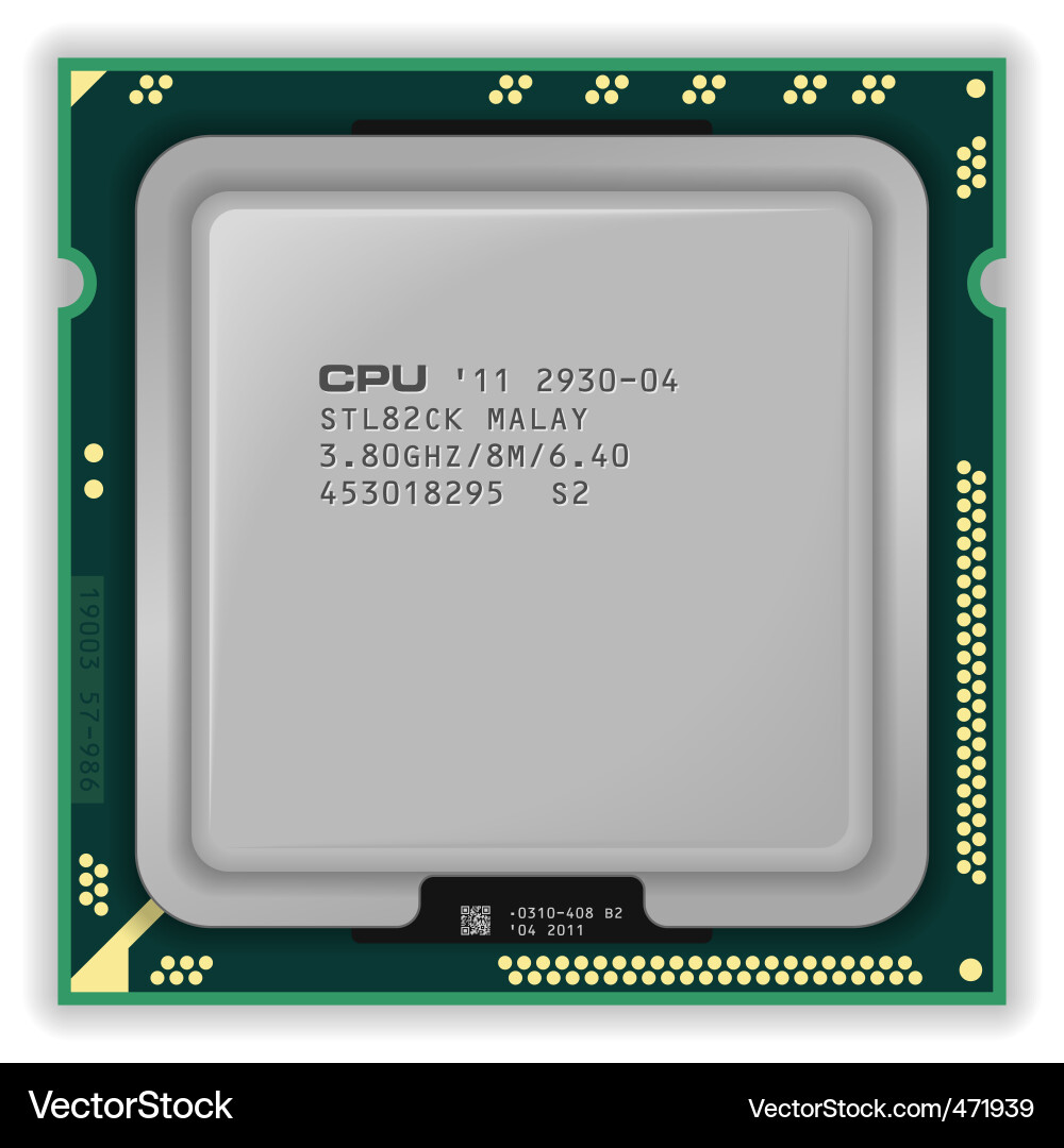 Microchip Processor Vector Image