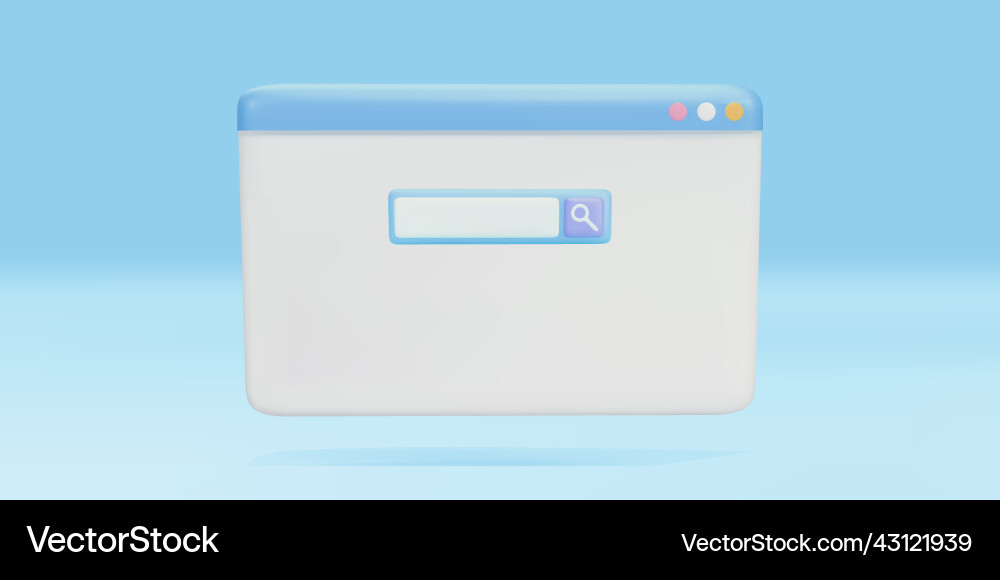 Minimal empty search bar on web page layout Minimal empty search bar on web page layout vector image