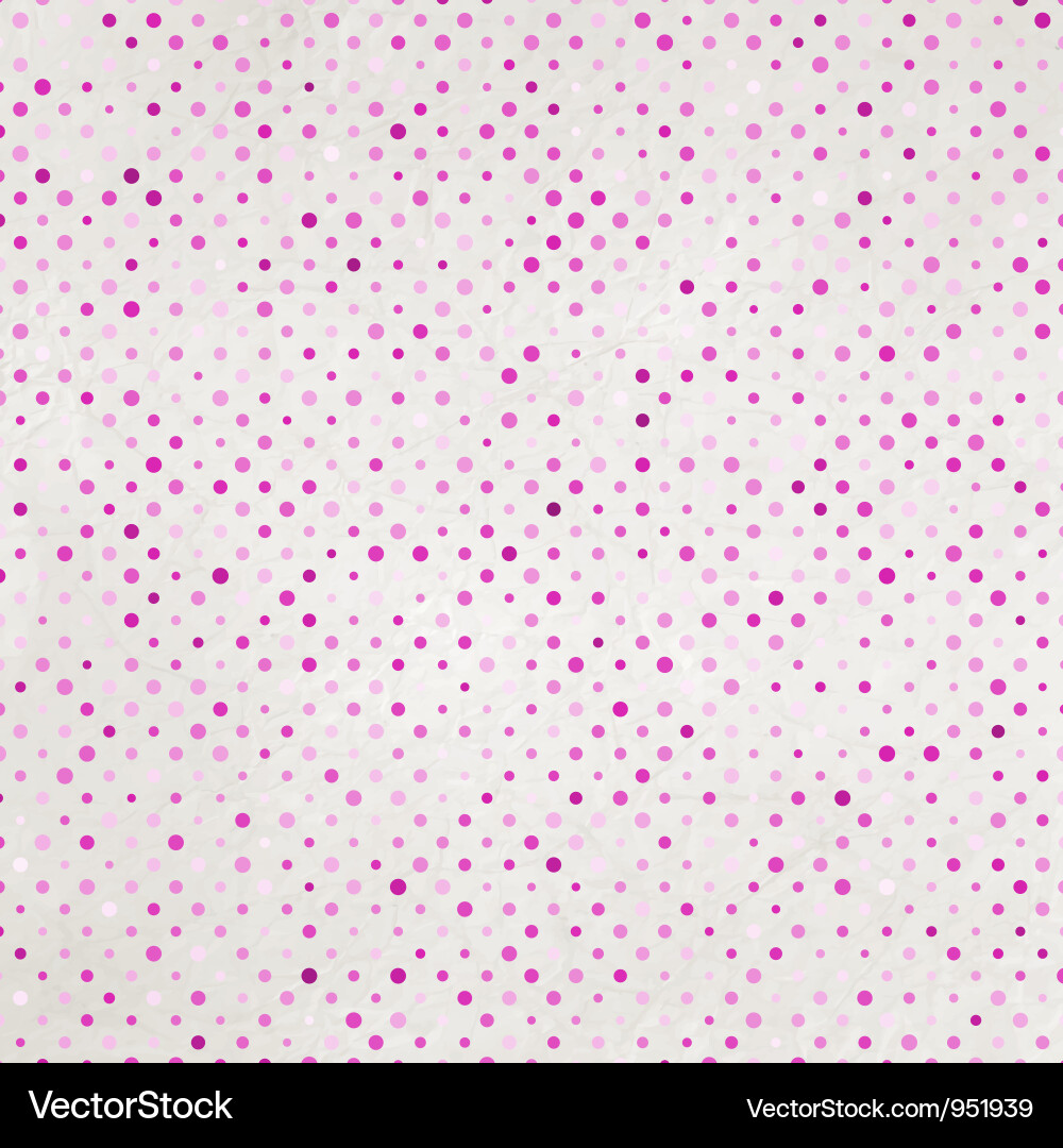 Pink Polka Dot Fabric Pattern Vector Image
