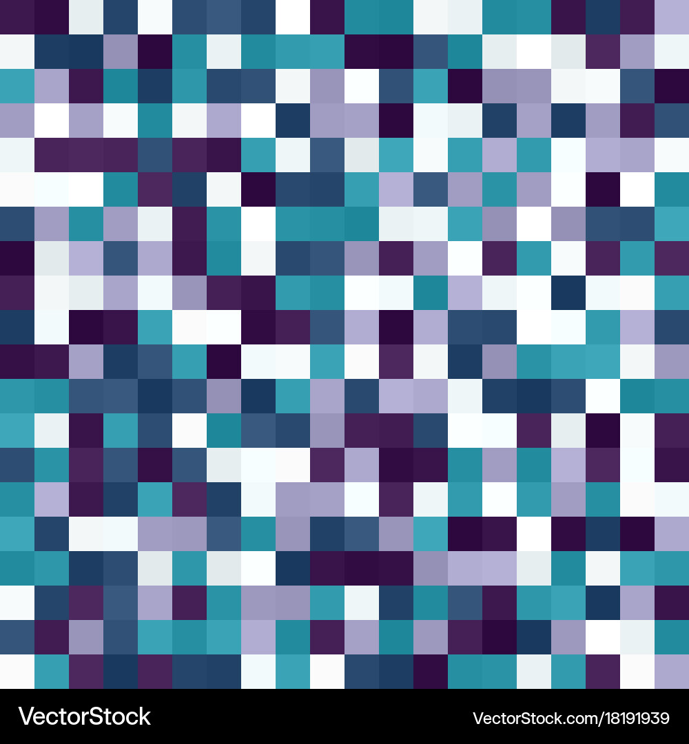 Pixel pattern seamless square background vector image