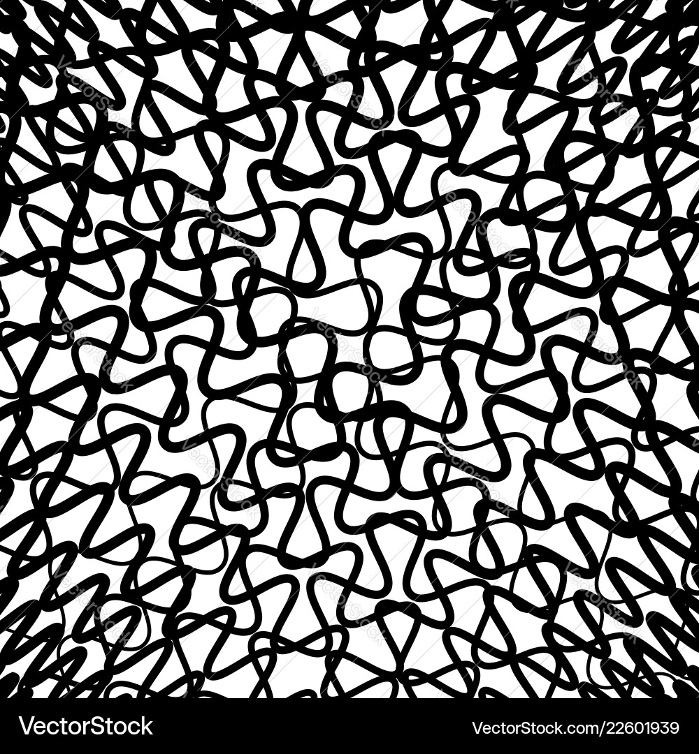 Random squiggly wiggly lines intersecting Random squiggly wiggly lines intersecting vector image