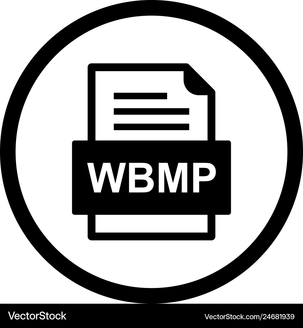Wbmp file document icon Vector Image