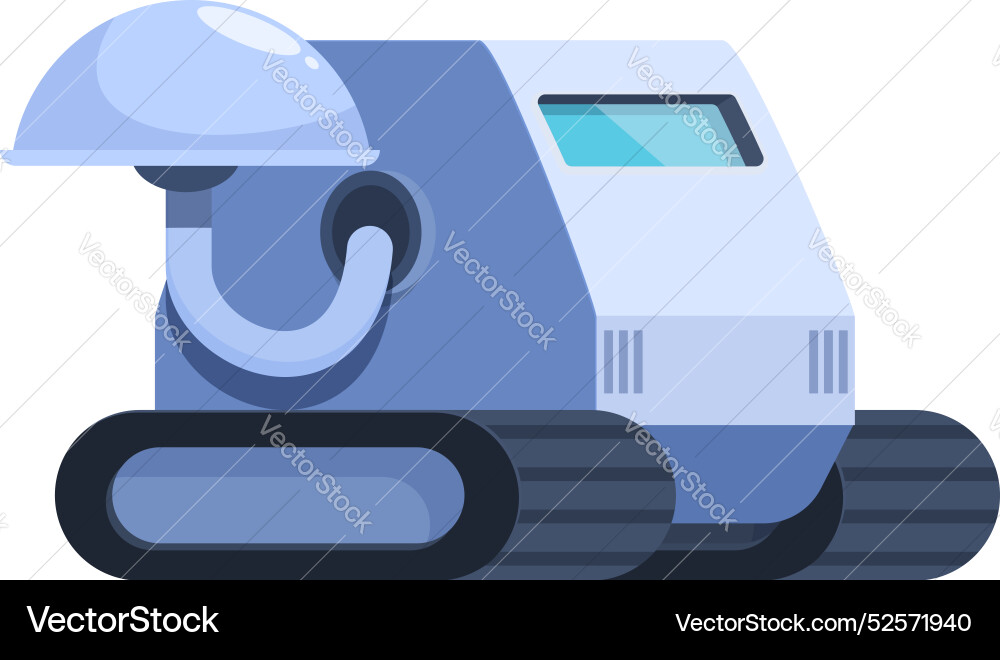 Autonomous robot exploring new planet surface vector image