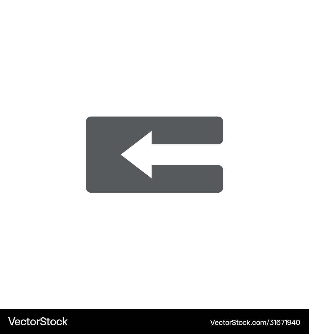 Backspace key icon symbol keyboard isolated Backspace key icon symbol keyboard isolated vector image