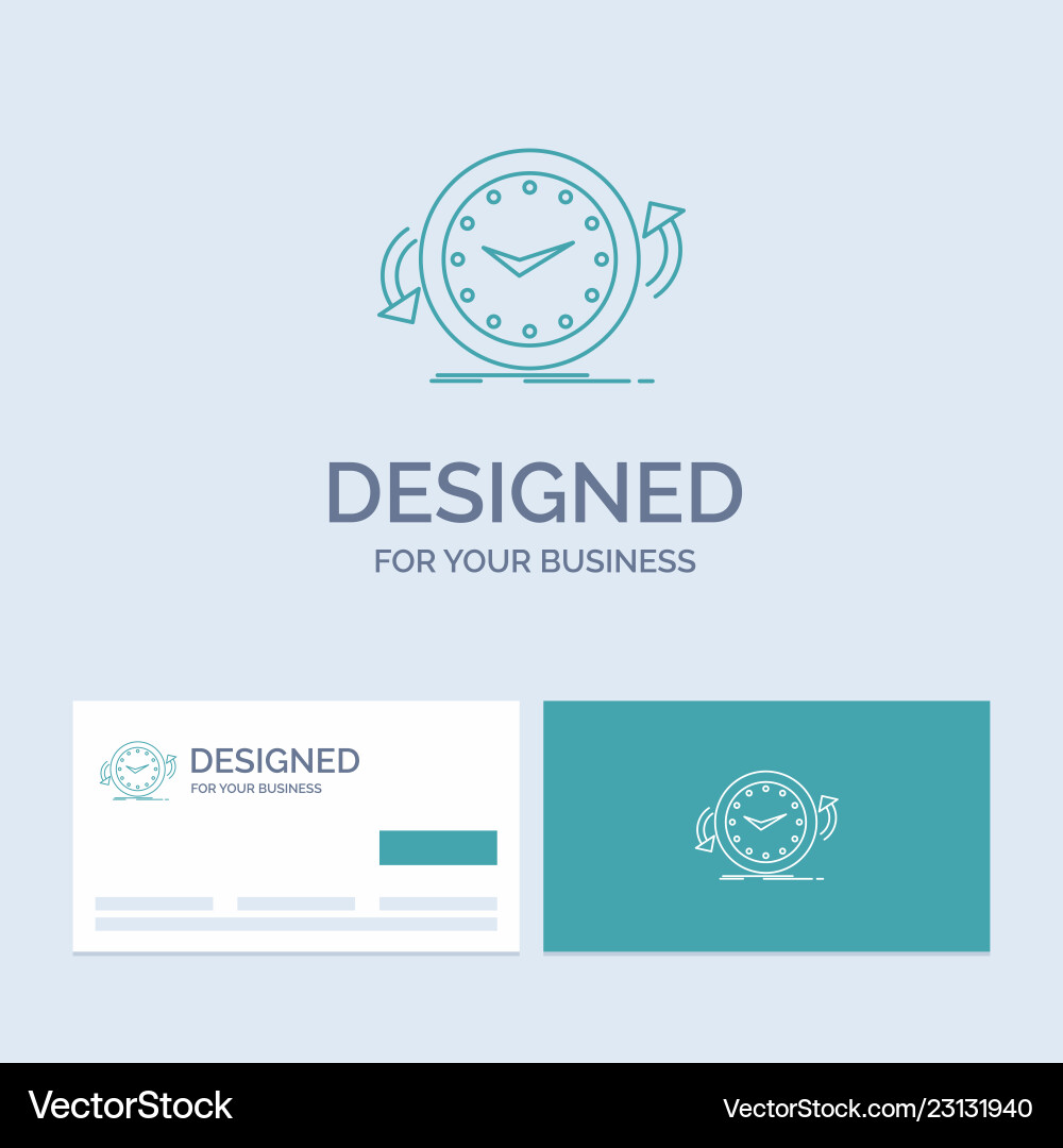 Backup clock clockwise counter time business logo Backup clock clockwise counter time business logo vector image
