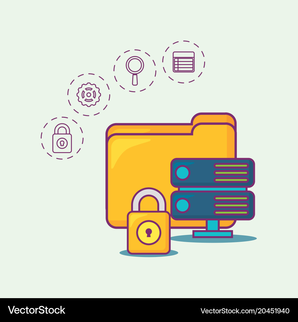 Big data design vector image