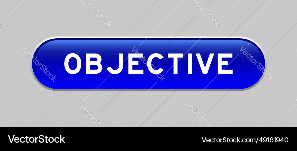 Blue color capsule shape button with word Blue color capsule shape button with word vector image