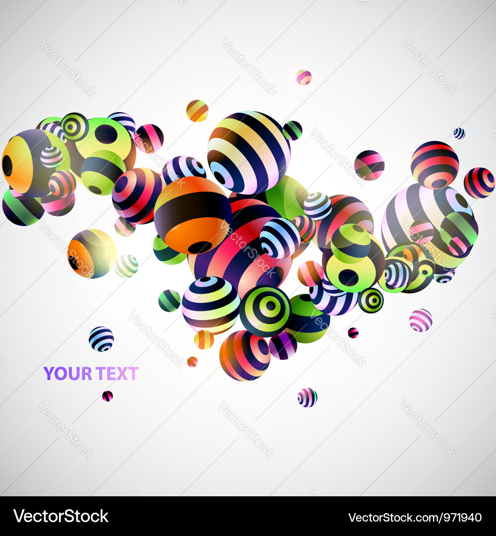 Dynamic 3D Bubble Background vector image