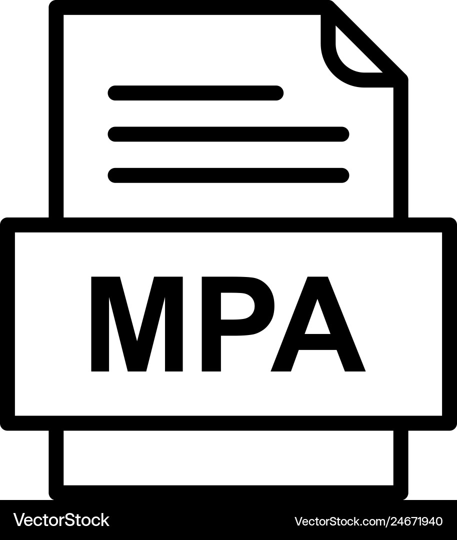 Mpa file document icon vector image