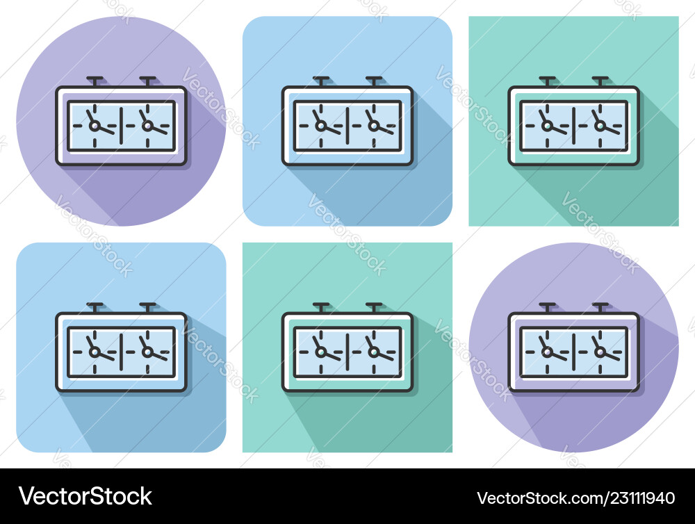 Outlined icon of chess-clock with parallel Outlined icon of chess-clock with parallel vector image