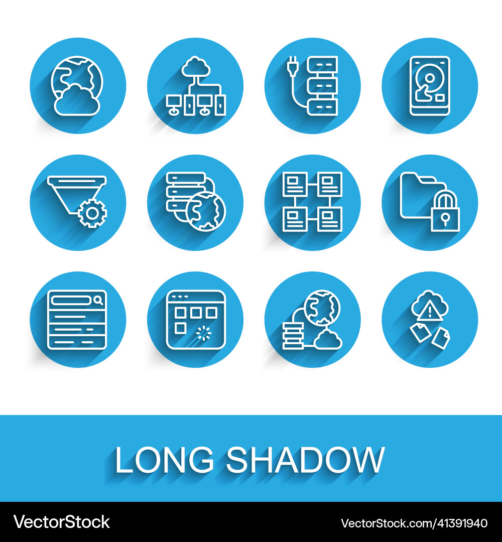 Set line search engine loading data window Set line search engine loading data window vector image