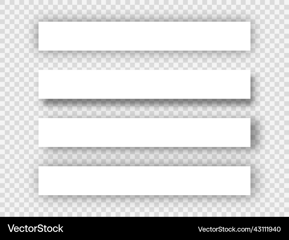 Set of paper with shadows Set of paper with shadows vector image