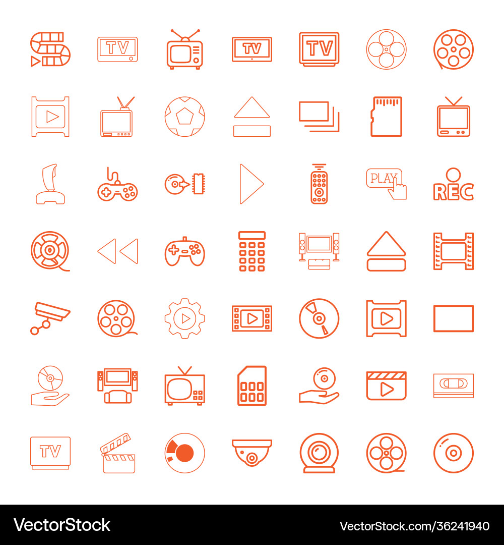 Video Icons Vektorbild