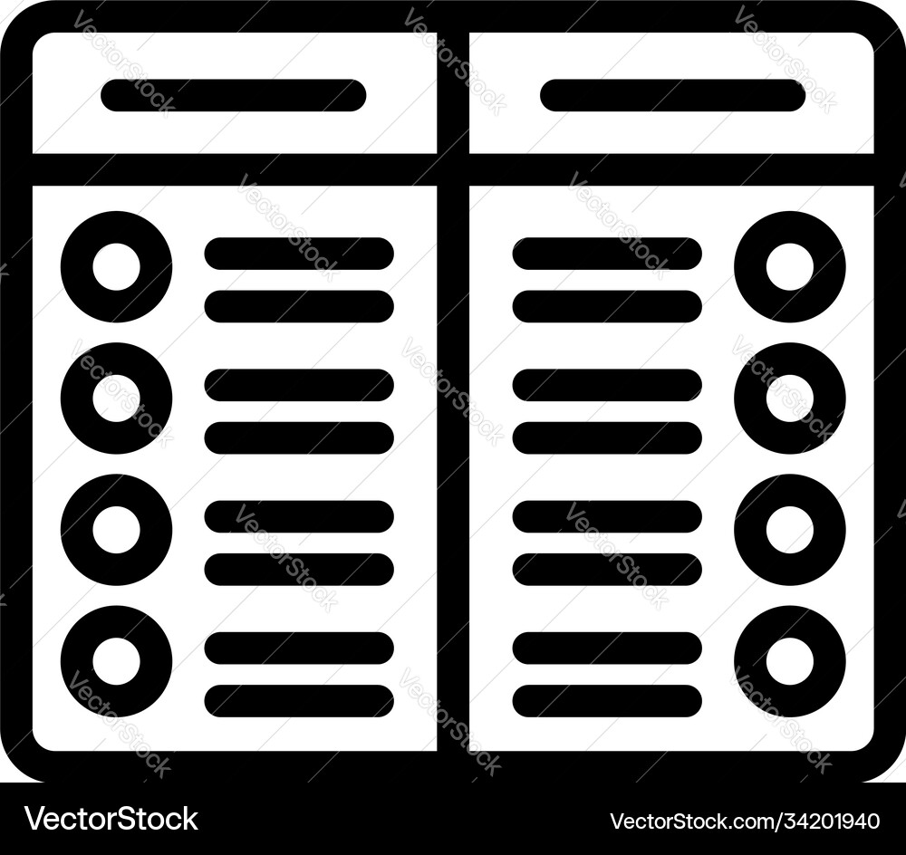 Web page comparison icon outline style Web page comparison icon outline style vector image