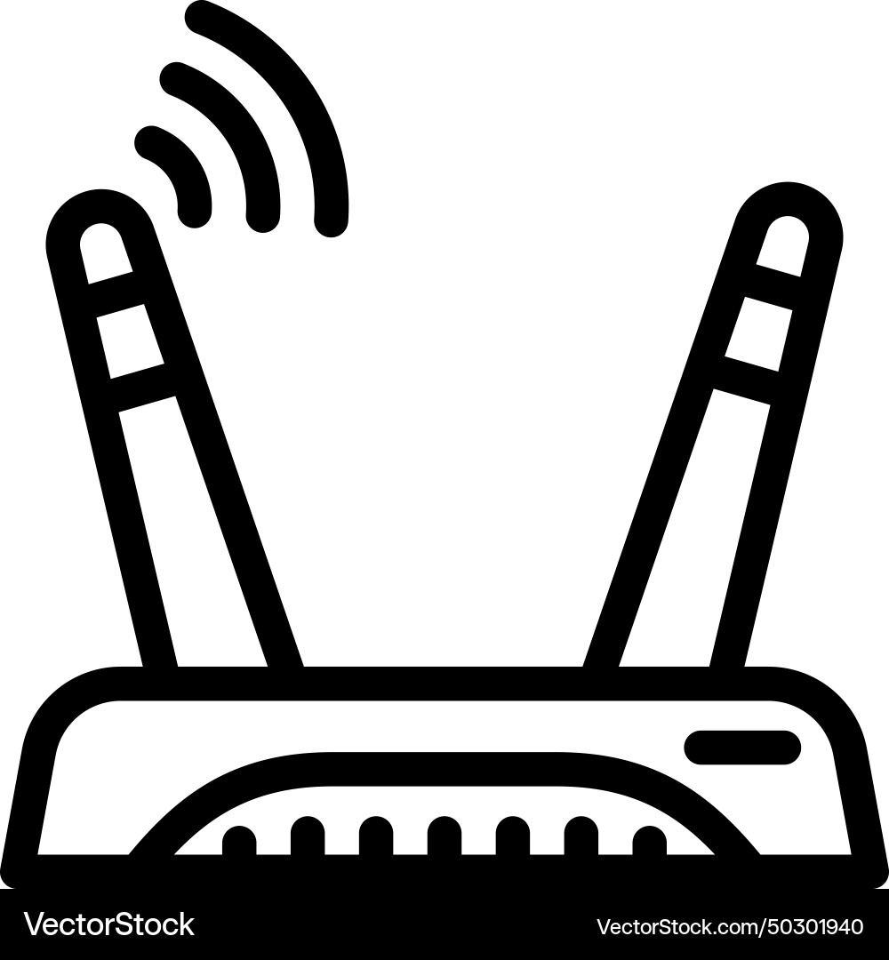 Wireless setup repair computer line icon Wireless setup repair computer line icon vector image
